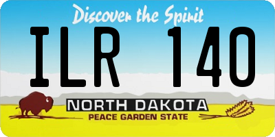 ND license plate ILR140