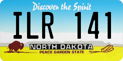 ND license plate ILR141