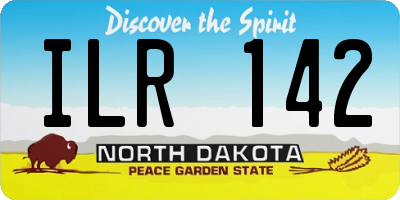 ND license plate ILR142