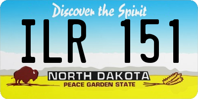 ND license plate ILR151