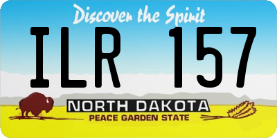 ND license plate ILR157