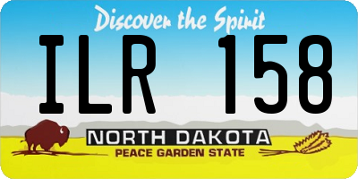 ND license plate ILR158