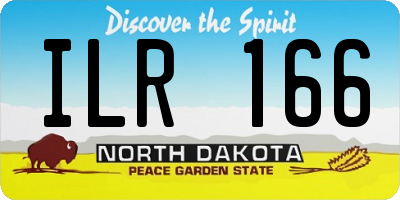 ND license plate ILR166