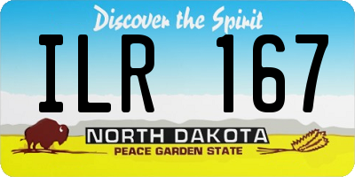 ND license plate ILR167