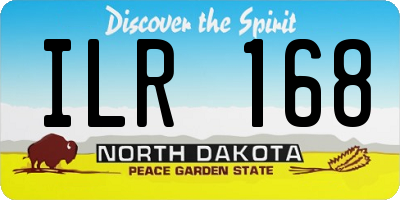 ND license plate ILR168