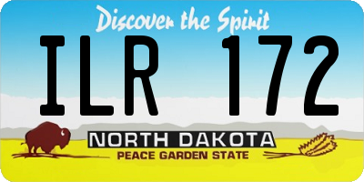 ND license plate ILR172