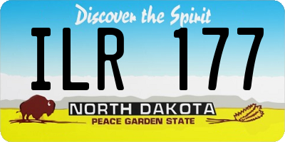 ND license plate ILR177