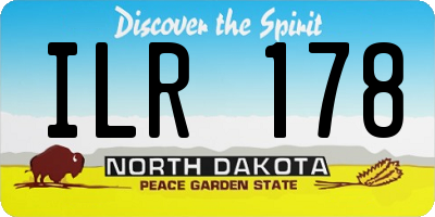 ND license plate ILR178