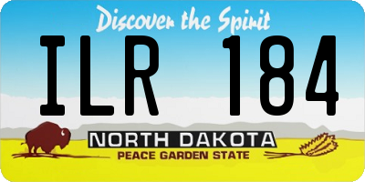 ND license plate ILR184