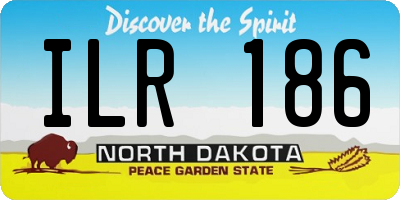 ND license plate ILR186