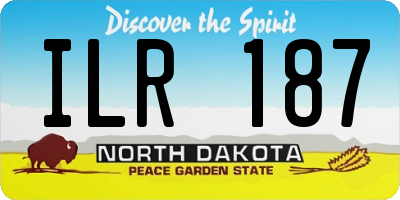 ND license plate ILR187