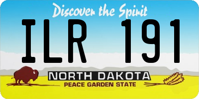 ND license plate ILR191