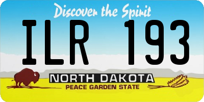 ND license plate ILR193