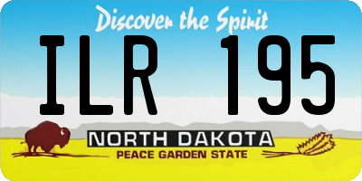 ND license plate ILR195