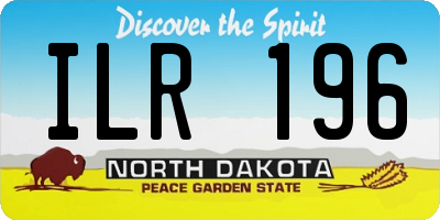 ND license plate ILR196