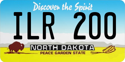 ND license plate ILR200