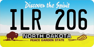 ND license plate ILR206