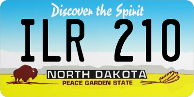 ND license plate ILR210