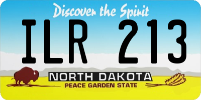 ND license plate ILR213
