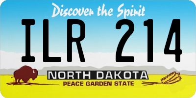 ND license plate ILR214