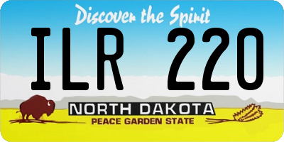 ND license plate ILR220