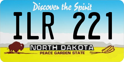 ND license plate ILR221