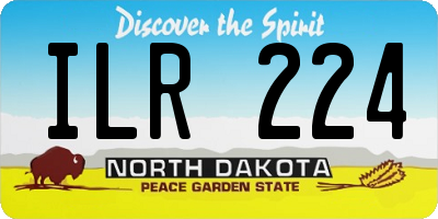 ND license plate ILR224