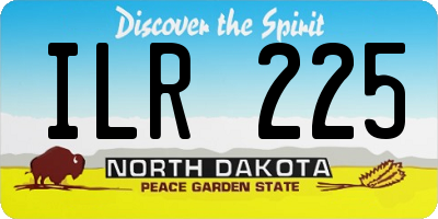 ND license plate ILR225