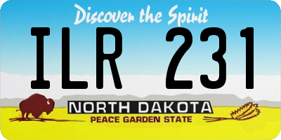ND license plate ILR231