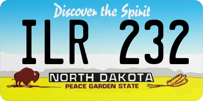 ND license plate ILR232