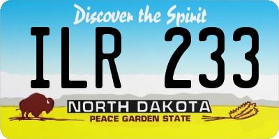 ND license plate ILR233