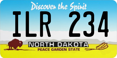 ND license plate ILR234