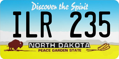 ND license plate ILR235