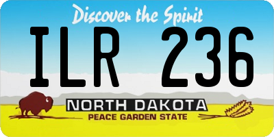 ND license plate ILR236