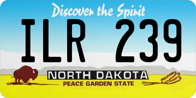 ND license plate ILR239