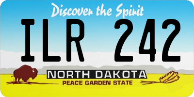 ND license plate ILR242