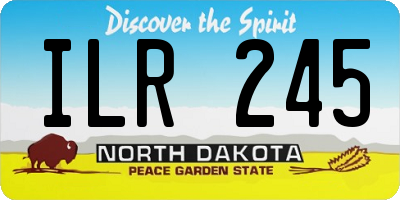 ND license plate ILR245