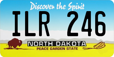 ND license plate ILR246