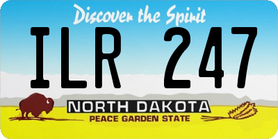 ND license plate ILR247