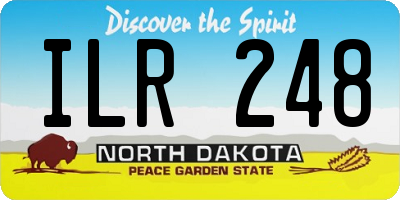 ND license plate ILR248