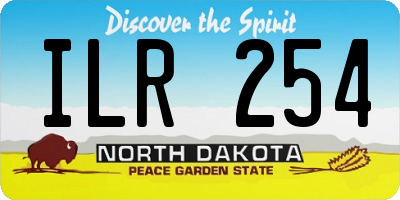 ND license plate ILR254