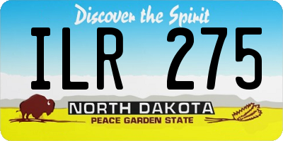 ND license plate ILR275