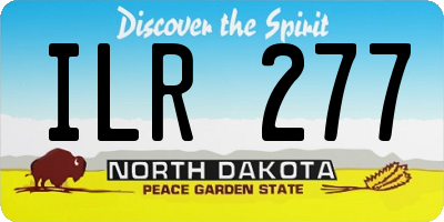 ND license plate ILR277