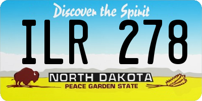ND license plate ILR278