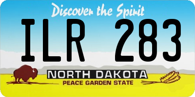 ND license plate ILR283
