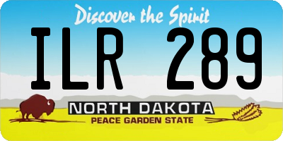 ND license plate ILR289