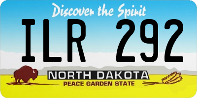 ND license plate ILR292