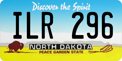 ND license plate ILR296