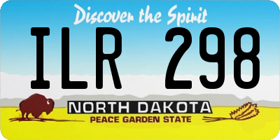 ND license plate ILR298
