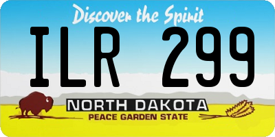 ND license plate ILR299